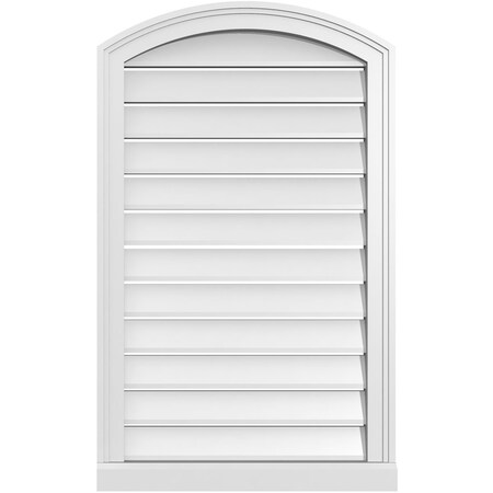 Ekena Millwork Arch Top Surface Mount PVC Gable Vent w/ 2"W x 2"P Brickmould Sill Frame, 22"W x 34"H GVPAR22X3403SN